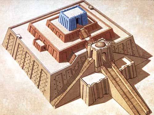 Ziggurat kroki çizimi sümer
