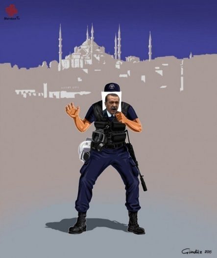 türkiye polis gündüz aghayev global police illüstrasyonları