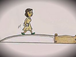 Yeni distopik türkiye Türkiye'de kadın olmak... Daha iyi anlatılamazdı. Karikatür: Hüseyin Aslan