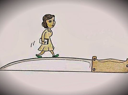 Yeni distopik türkiye Türkiye'de kadın olmak... Daha iyi anlatılamazdı. Karikatür: Hüseyin Aslan