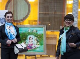 Oya Şener paris sergisi ebru fesli