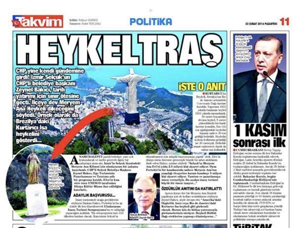 Takvim gazetesi CHP'li diye eleştirdi AKP'li çıktı