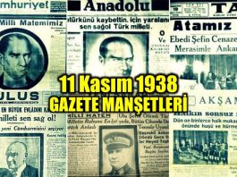 Atatürk'ün son günleri ve 11 Kasım 1938 gazete manşetleri