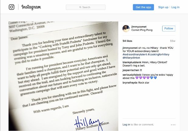 Pedofili iddialarını organize ettiği düşünülen James Alefantis'e ABD Başkan adayı Clinton'un yolladığı bir mektupta ortaya çıktı. #PizzaGate