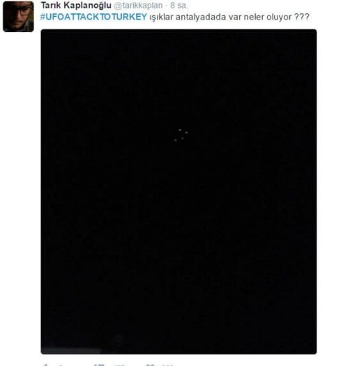 Ufo görüntüleri dün gece Twitter'daydı