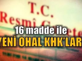 6 ocak 2017 üç kanun hükmünde kararname khk ohal olağanüstü hal