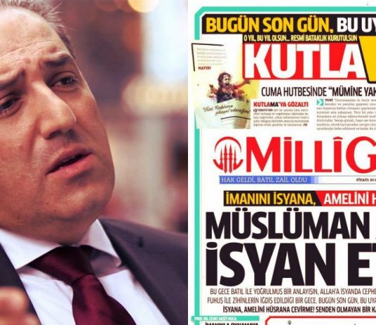ak parti milletvekili mustafa yeneroğlu milli gazete yılbaşı kutlama manşetine tepki