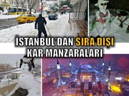 İstanbul'dan sıra dışı kar manzaraları
