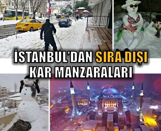 İstanbul'dan sıra dışı kar manzaraları