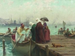 Fausto Zonaro'nun 'Üsküdar'dan Sandala Binen Feraceli Cariyeler' isimli eseri 600 Bin TL'ye satıldı