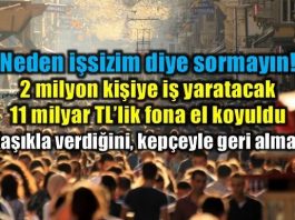 Hükumet 2 milyon kişiye yeni istihdam yaratacak İşsizlik Sigortası Fonu'ndaki 11 milyar liralık kaynağa el koydu. CHP konuyu Meclis gündemine taşıdı.