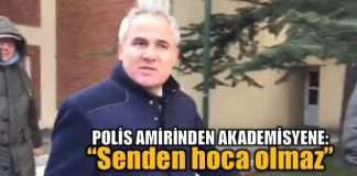 Anadolu Üniversitesi'nde KHK ihraçlarına tepki gösteren akademisyenlere bir polis amiri "Senden hoca olmaz. Biraz sonra göreceğiz" dedi. video