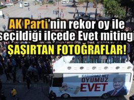 Sağlık Bakanı Recep Akdağ'ın Ordu'nun Ünye ilçesinde yaptığı "Evet" mitingine ait fotoğraflar sosyal medyada tartışma yarattı.