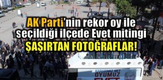 Sağlık Bakanı Recep Akdağ'ın Ordu'nun Ünye ilçesinde yaptığı "Evet" mitingine ait fotoğraflar sosyal medyada tartışma yarattı.