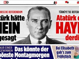 Alman Bild gazetesi: Atatürk yaşasaydı #Hayır derdi