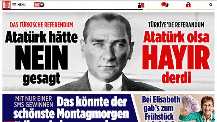 Alman Bild gazetesi: Atatürk yaşasaydı #Hayır derdi