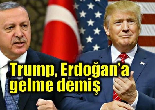 Donald Trump Cumhurbaşkanı Erdoğan'a gelme demiş