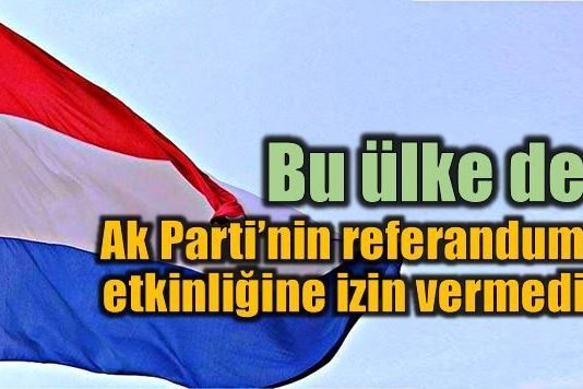 Hollanda Ak Parti'nin referandum etkinliğine izin vermedi