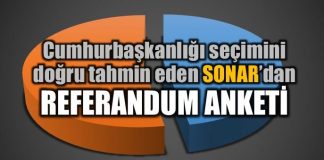 Referandum anketi sonuçları: Son anket SONAR'dan