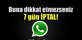 Whatsapp şifrenizi unutsanız 7 gün kullanamayacaksınız!