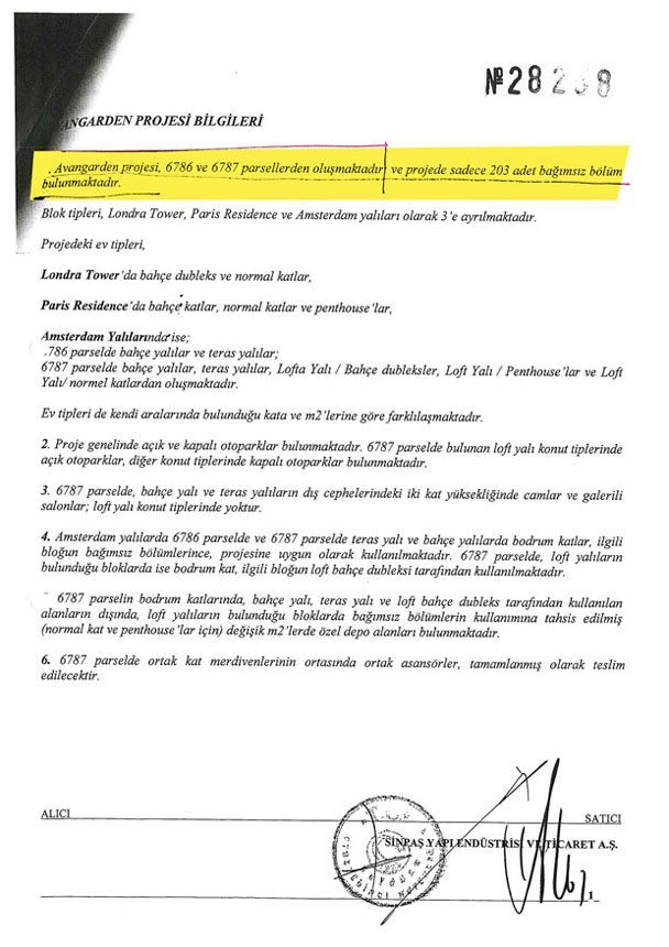 sinpaş gyo tarafından paylaşılan sözleşme ekleri