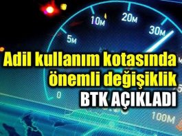 Adil Kullanım Kotası uygulamasında müjdeli haber!