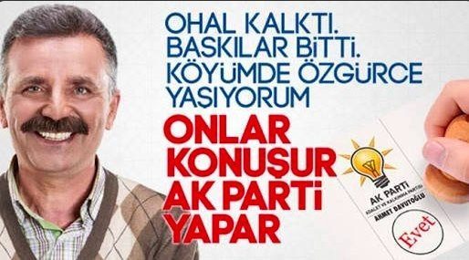 AK Parti referandum reklamı: OHAL'in kalkmasına da gelmesine de Evet