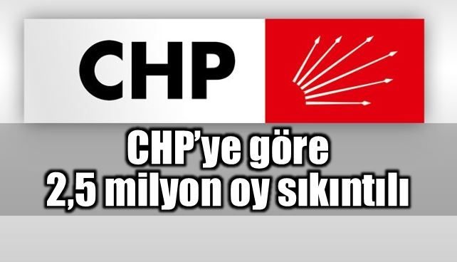 CHP'ye göre 2,5 milyon oy sıkıntılı durumda