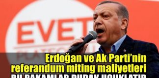 Erdoğan ve AK Parti'nin referandum mitingleri maliyeti