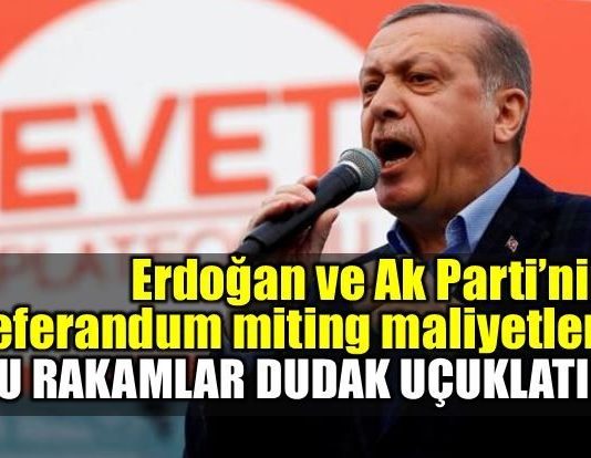 Erdoğan ve AK Parti'nin referandum mitingleri maliyeti
