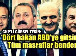 Gürsel Tekin: Dört bakan ABD'ye gitsin biletler benden