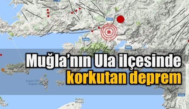 Muğla'nın Ula ilçesinde korkutan deprem