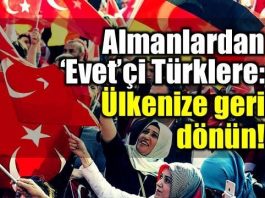 Almanlar'dan Almanya'da yaşayan 'Evet'çi Türklere mektup