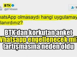BTK'dan Whatsapp olmasaydı ne kullanırdınız anketi