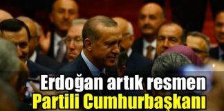 Erdoğan artık resmen partili cumhurbaşkanı akp ak parti üye