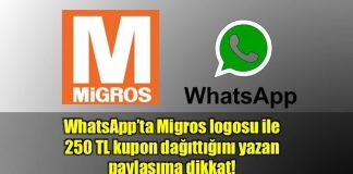 Migros logosu ile WhatsApp'ta dolandırıcılığa dikkat!