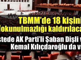 18 milletvekilinin dokunulmazlıklarının kaldırılması için tezkere