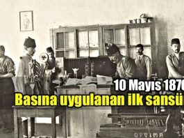 Türk basınına uygulanan ilk sansür: 10 Mayıs 1876