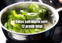 Enfes sofraların sırrı 12 pratik bilgi Enfes sofraların sırrı 12 pratik bilgi