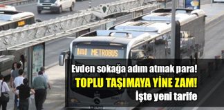 İstanbul'da toplu taşıma ücretlerine zam!