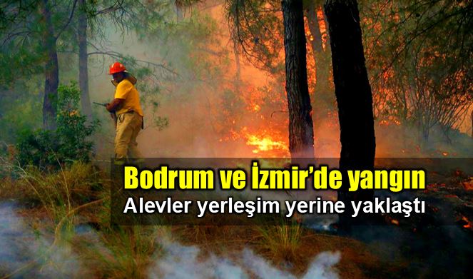 Bodrum'da yangın: Yerleşim yerlerine yaklaşıyor!