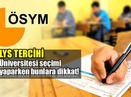 Üniversite (LYS) tercihi yaparken bunlara dikkat!