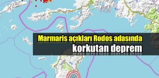 Marmaris açıkları Rodos Adası deprem