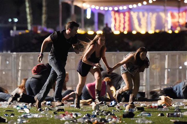 Las Vegas saldırı anı görüntüleri