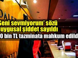 Seni sevmiyorum diyen kocaya 20 bin lira tazminat cezası!