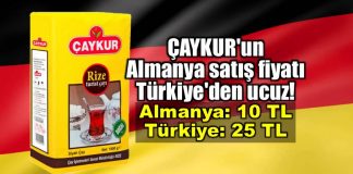Çaykur Almanya çay satış fiyatı Türkiye den ucuz