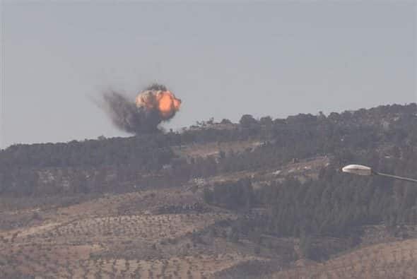Afrin Harekatı: Burseya Dağı'na TSK tarafından yapılan bombardıman görüntüleri