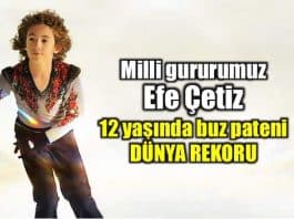 Efe Çetiz: 12 yaşında buz pateni dünya rekoru