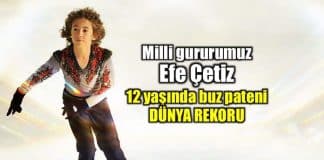 Efe Çetiz: 12 yaşında buz pateni dünya rekoru