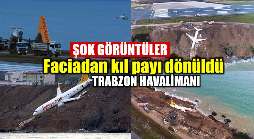 Pegasus Havayolları Trabzon pistten çıkan uçak